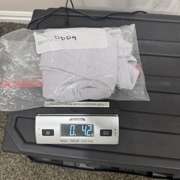 Prana Shirt Womens Large Light Purple Hemp Blend Lightweight Casual Tee Crewneck - Picture 9 of 9